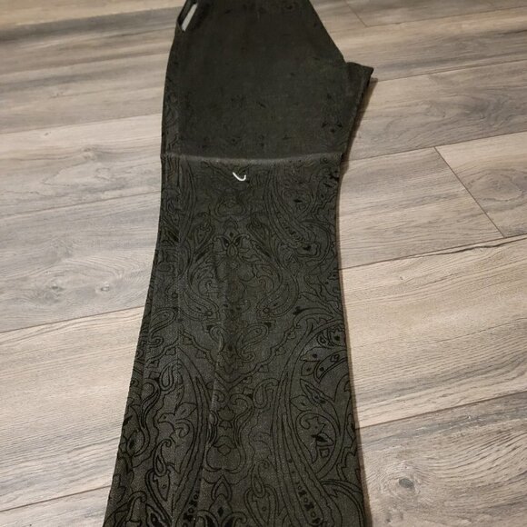 Haggar Side zip bootcut flocked black pants size 10 - Picture 2 of 6